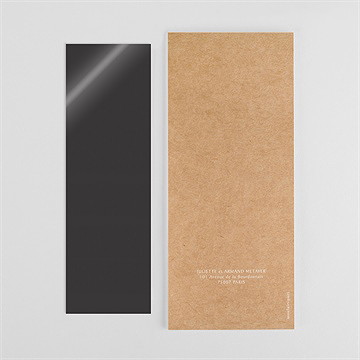 Remerciement mariage bohème écolo photomaton duo - Dos du remerciement