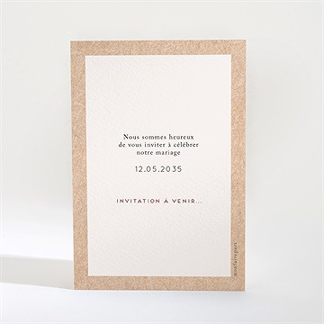 Save the Date mariage champagne - Dos de la carte