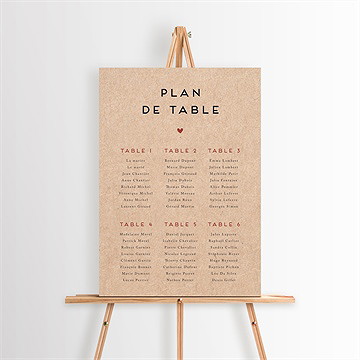 Plan de table mariage champagne