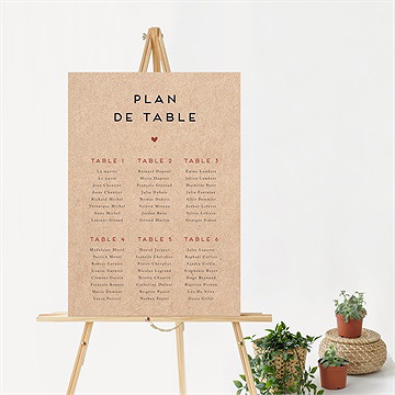 Plan de table mariage champagne - Mise en situation