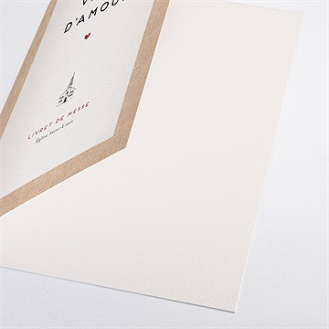 Livret de messe mariage champagne - Détail du livret