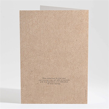 Livret de messe mariage champagne - Dos du livret