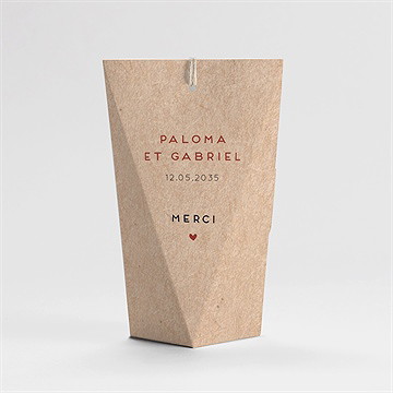 Boîte de dragées mariage champagne etuis - Dos de la boîte