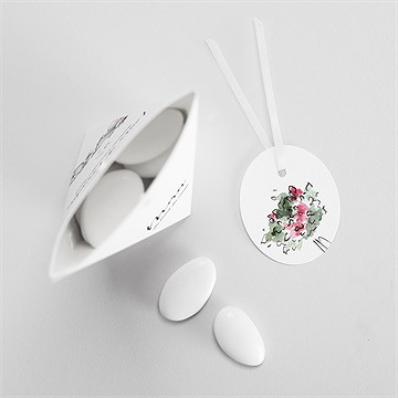 Boîte de dragées mariage jolie devinette étui - Mise en situation