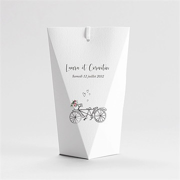 Boîte de dragées mariage jolie devinette étui - Dos de la boîte