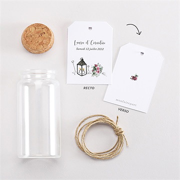 Mignonette mariage jolie devinette étiquette - Vue d'ensemble