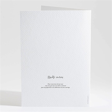 Livret de messe mariage jolie devinette - Dos du livret
