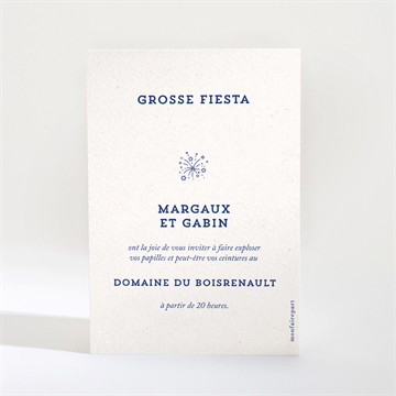 Carton d'invitation mariage allez viens ! étui