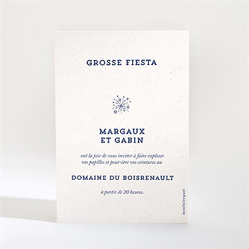 Carton d'invitation mariage allez viens !