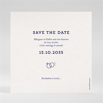Save the Date mariage allez viens ! - Dos de la carte