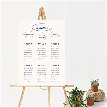 Plan de table mariage allez viens ! - Mise en situation