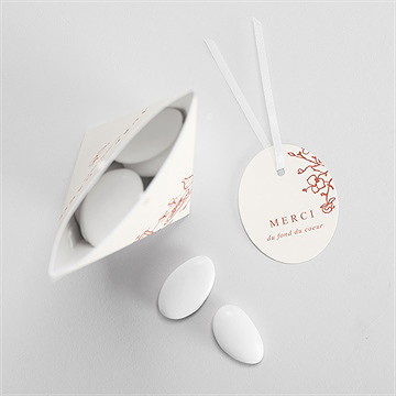 Boîte de dragées mariage légèreté étui - Mise en situation