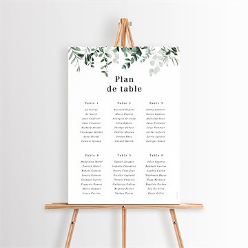 Plan de table mariage végétal
