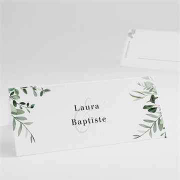 Marque-place mariage végétal étiquette