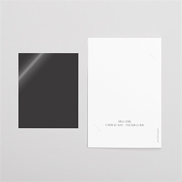 Faire-part naissance petit chéri plié duo - Dos du remerciement