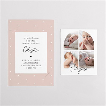 Faire-part naissance petit chéri magnet duo - Vue d'ensemble