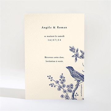 Save the Date mariage exotique - Dos de la carte