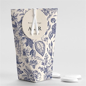 Boîte de dragées mariage exotique étui