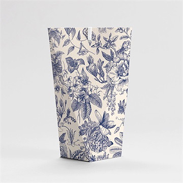 Boîte de dragées mariage exotique étui - Dos de la boîte