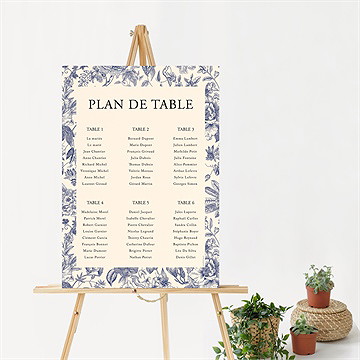 Plan de table mariage exotique - Mise en situation