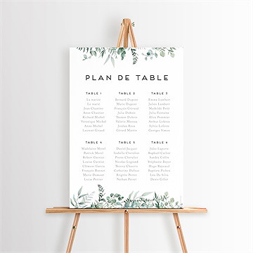 Plan de table mariage amour elegant