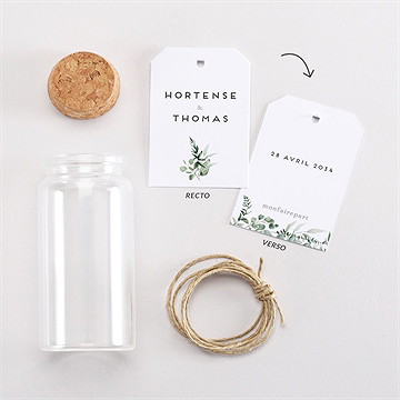 Mignonette mariage amour elegant étiquette - Vue d'ensemble