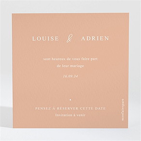 Save the Date mariage bel éclat