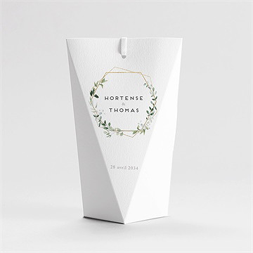 Boîte de dragées mariage amour elegant étui - Dos de la boîte