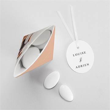 Boîte de dragées mariage bel éclat étui - Mise en situation