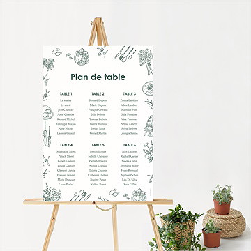 Plan de table mariage pas le choix - Mise en situation