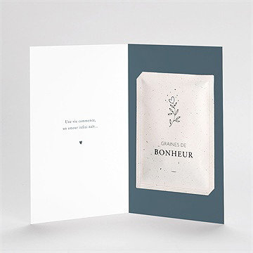 Faire-part naissance notre petit coeur avec graines - Mise en situation