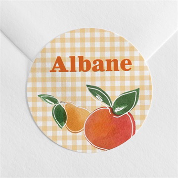 Sticker naissance vichy fruité avec graines