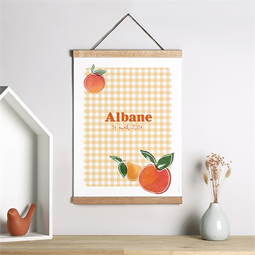 Affiche naissance vichy fruité - Mise en situation