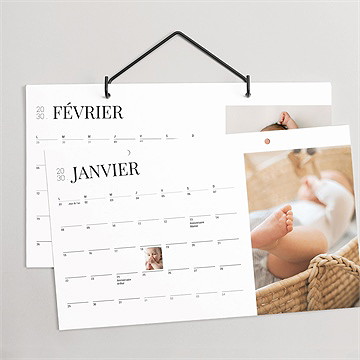 Calendrier détachable ma première année en photos - Détail du calendrier