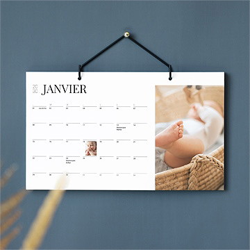 Calendrier détachable ma première année en photos - Mise en situation