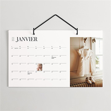 Calendrier détachable mon baptême en photos