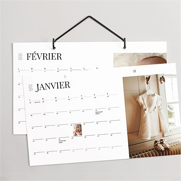Calendrier détachable mon baptême en photos - Détail du calendrier