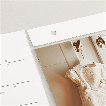 Calendrier détachable mon baptême en photos - Vue zoomée détachable