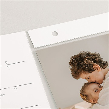 Calendrier détachable ma famille en photos - Vue zoomée détachable