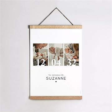 Affiche naissance notre grand bonheur