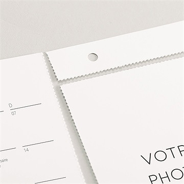 Calendrier détachable création libre - Vue zoomée détachable