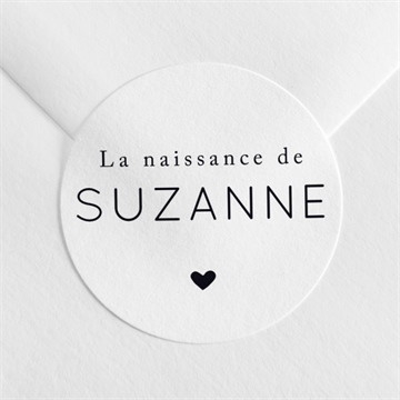 Sticker naissance notre bonheur pochette duo