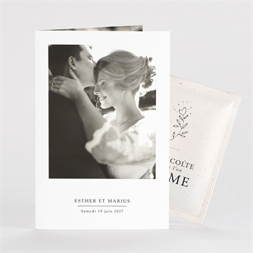 Remerciement mariage liés avec graines