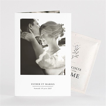 Remerciement mariage liés avec graines