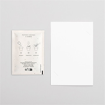 Faire-part naissance a vous de jouer avec graines - Dos du faire-part