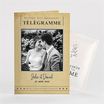 Remerciement mariage notre télégramme avec graines
