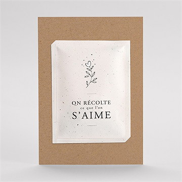 Remerciement mariage liés avec graines