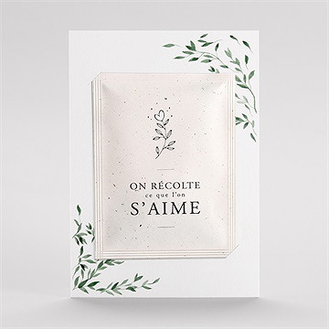 Remerciement mariage l'olivier avec graines