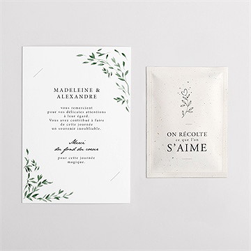 Remerciement mariage l'olivier avec graines - Détail du remerciement