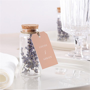 Mignonette mariage bel éclat étiquette - Mise en situation